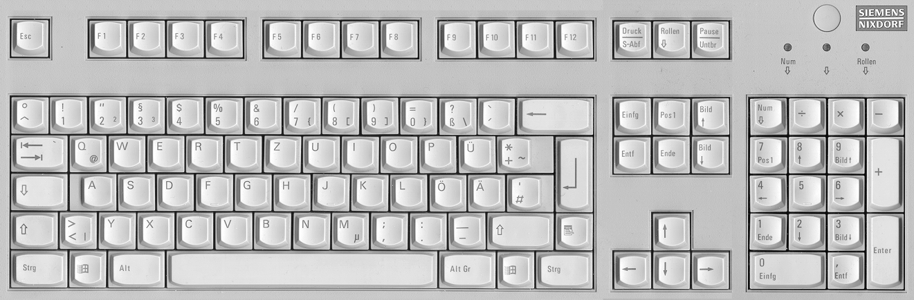 The German Pc Keyboard Has This Layout